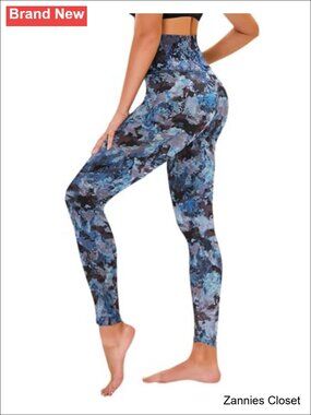 🎄 High Waisted Leggings Tummy Control Workout Yoga Pants with Pockets Plus Size
